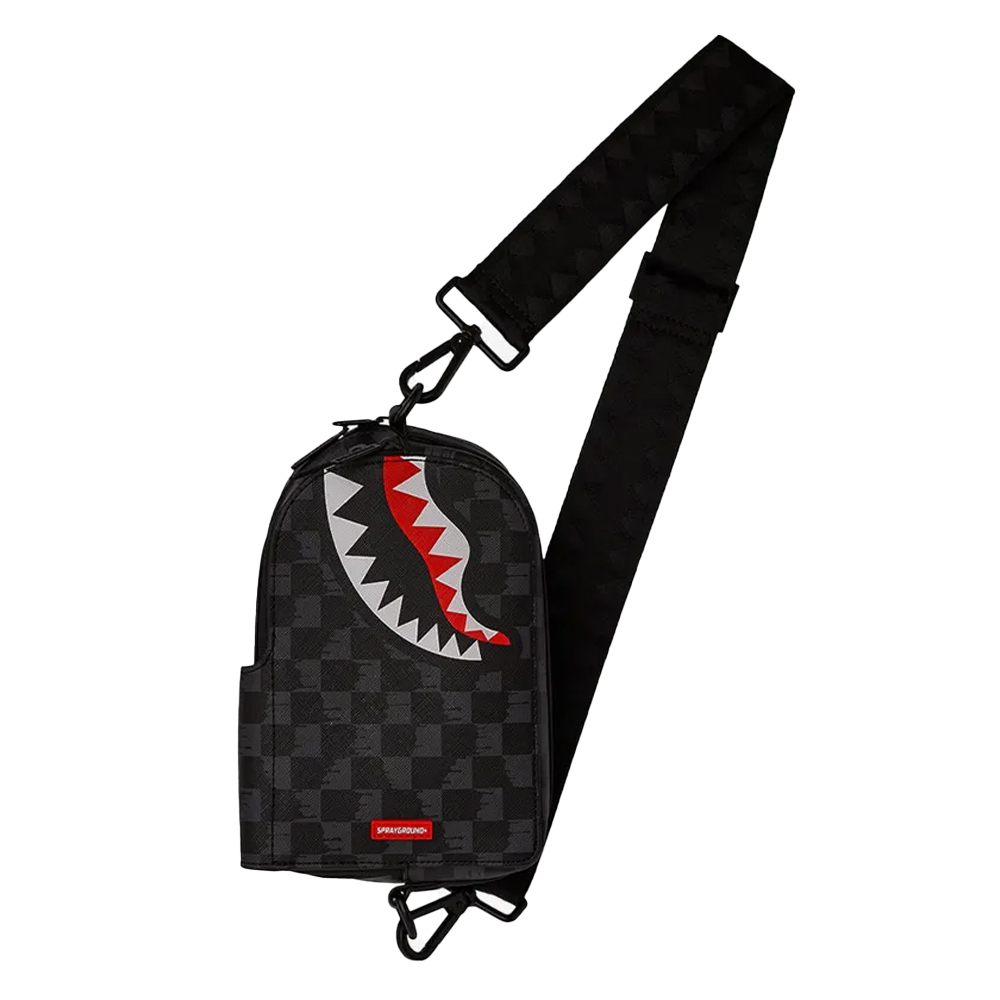 SPRAYGROUND Drip Check Sling Bag Unisex Τσάντα Χιαστί - Μαύρο